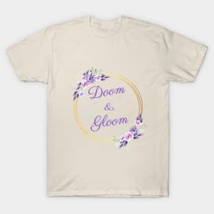 Doom & Gloom Cute Violet Flowery Logo T-Shirt